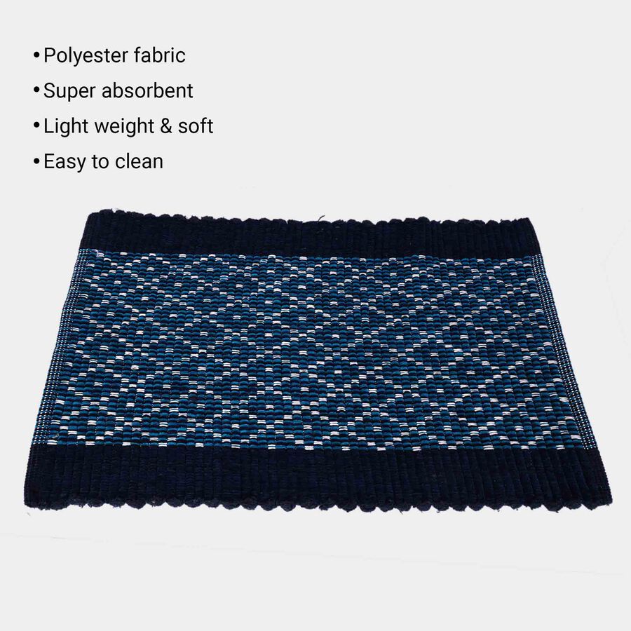7ft. Blue Polyester Cotton Door Mat, , large image number null