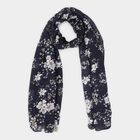 Women's Navy Blue Fabric Scarf , , small image number null