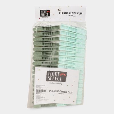 Plastic Cloth Clips-Set of 36 (Color/Design May Vary)