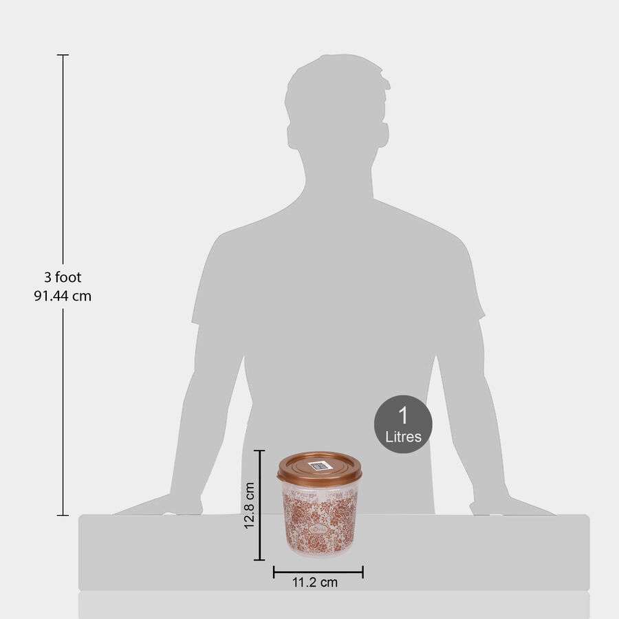 एयर-टाइट प्लास्टिक कंटेनर, 4 का सेट, 1 L, 2 L, 5 L, 7 L, , large image number null