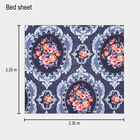 120 GSM Blue Polyester Double Bedsheet, , small image number null