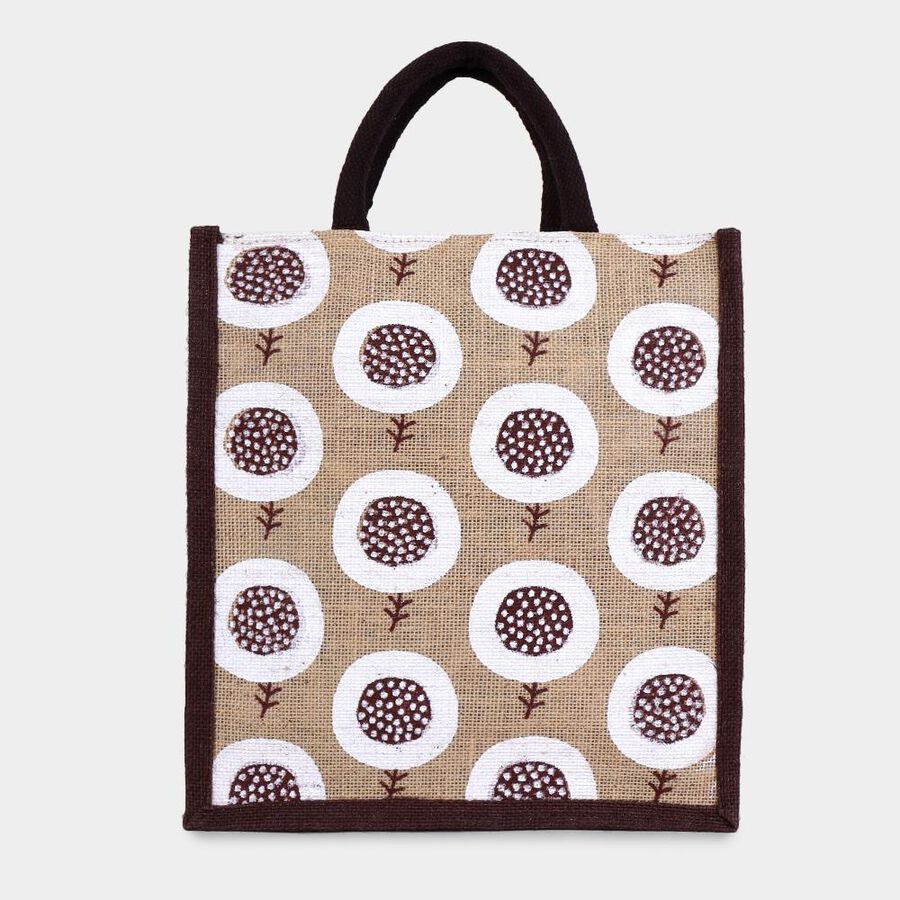 Brown Jute Lunch Bag, , large image number null