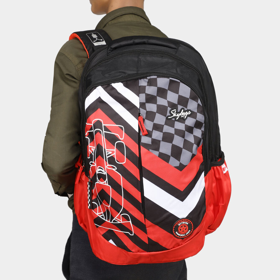 Black Fabric Backpack, , large