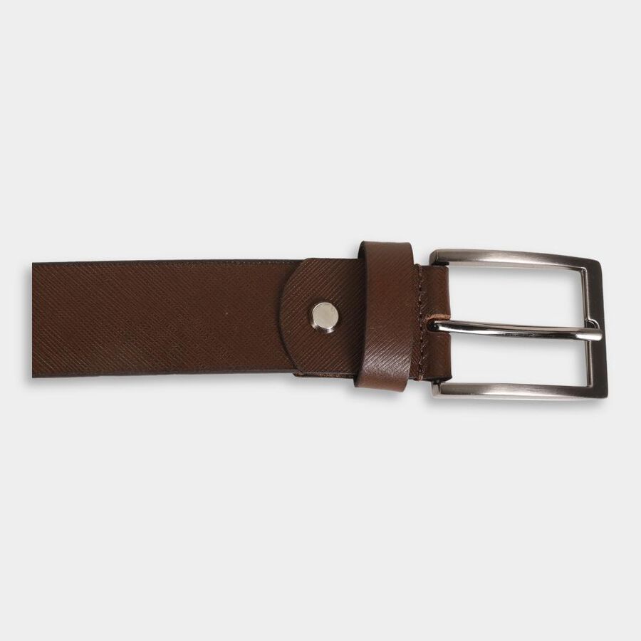 Men's Brown Leather Casual Belt, , large image number null
