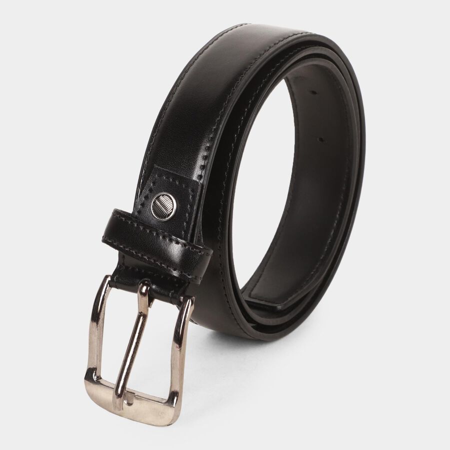 Men's Black Polyurethane Formal Belt, , large image number null