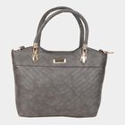 Women's Polyurethane Satchel, Quilted, Medium Size, , small image number null