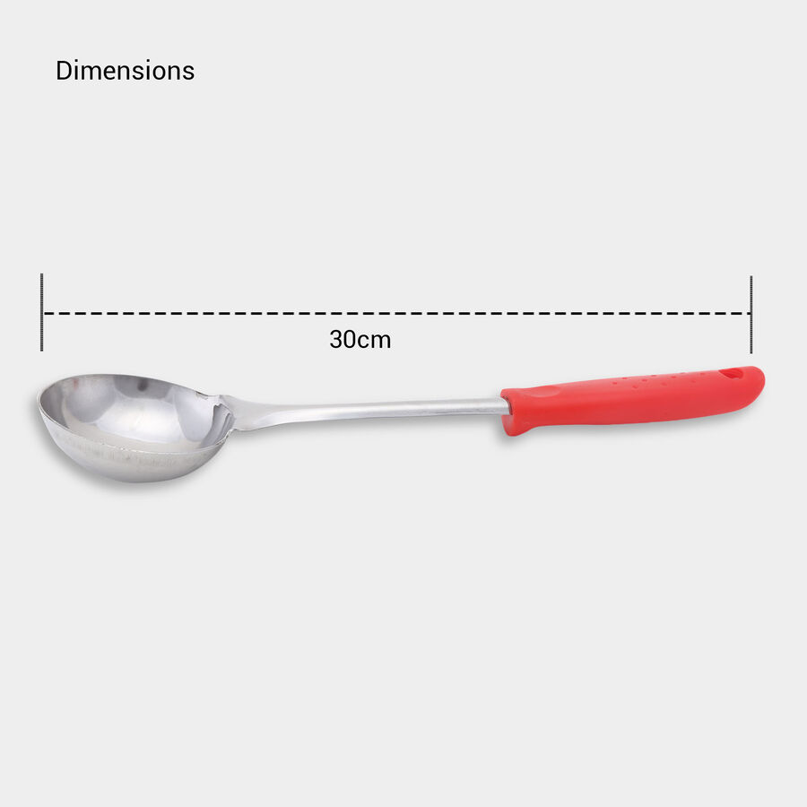 Stainless Steel Ladle With Plastic Handle, , large image number null