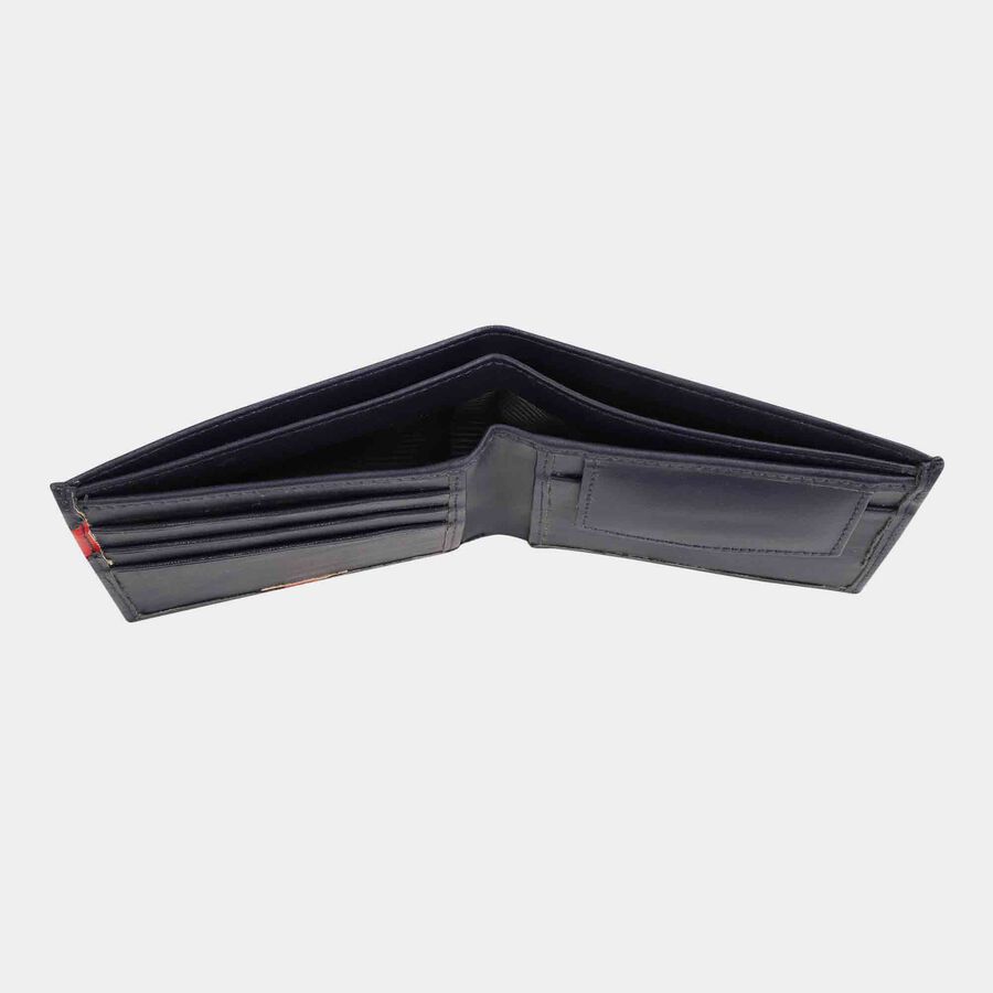 Men's Blue Polyurethane Wallet, , large