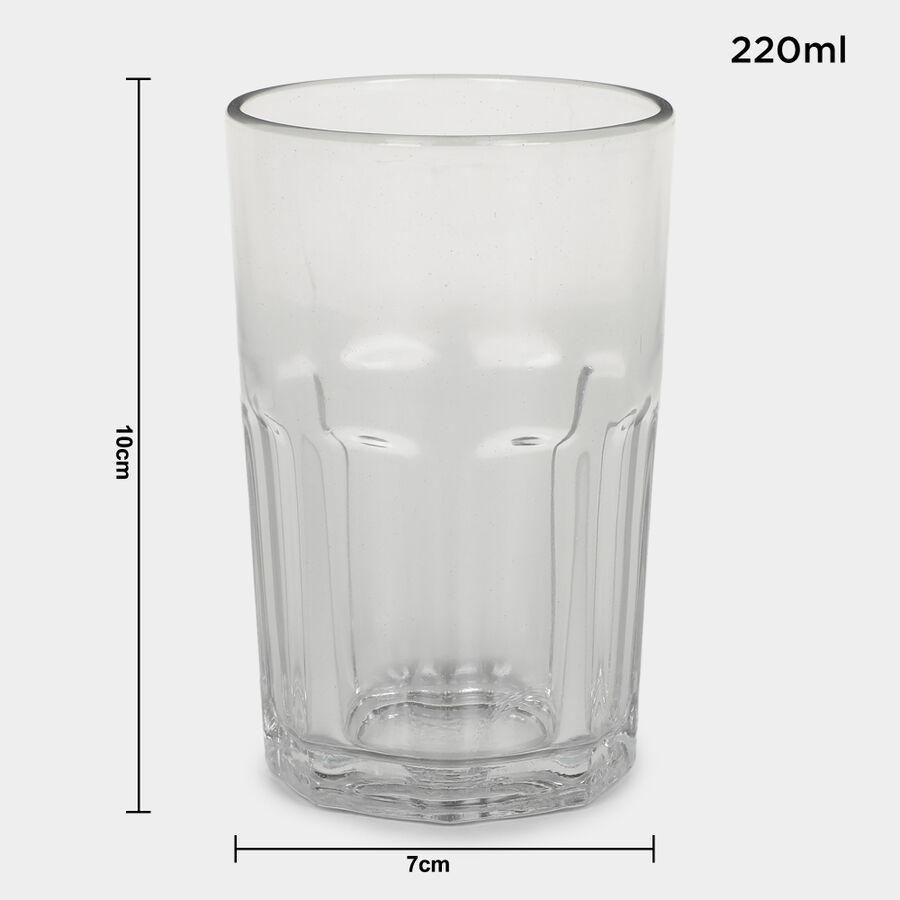 220ml Glass Tumbler Set of 6, , large image number null