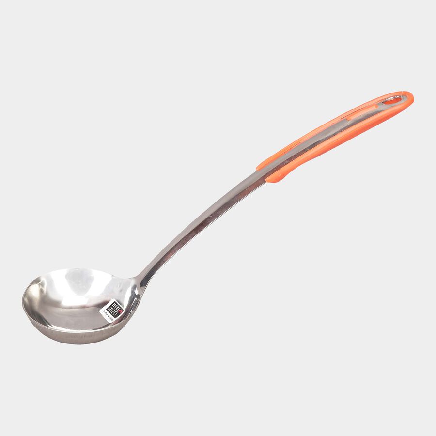 Stainless Steel Ladle With Plastic Handle, , large image number null