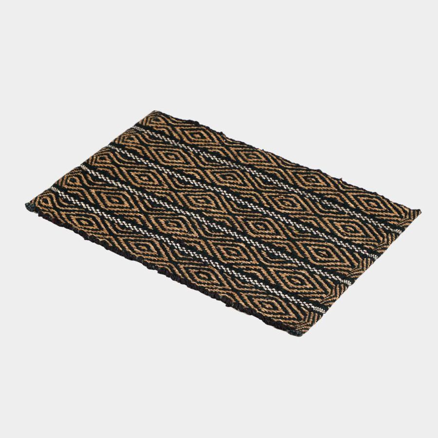 Black Polyester Cotton Door Mat, , large image number null