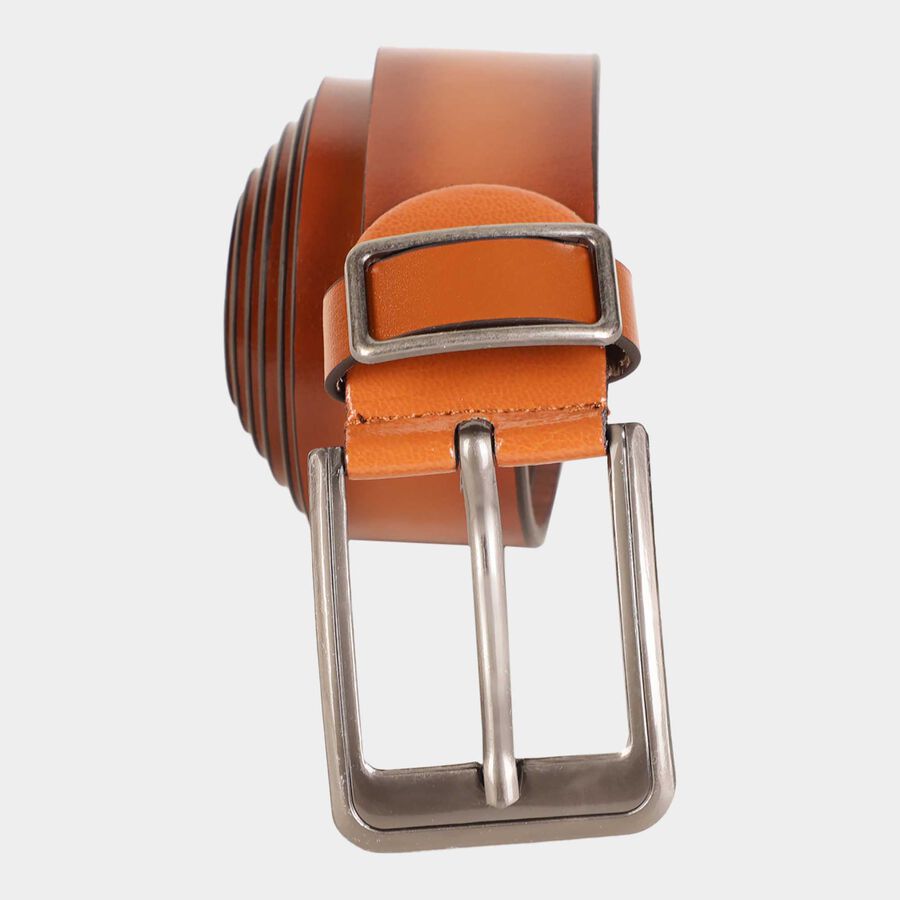 Men's Tan Polyurethane Casual Belt, , large