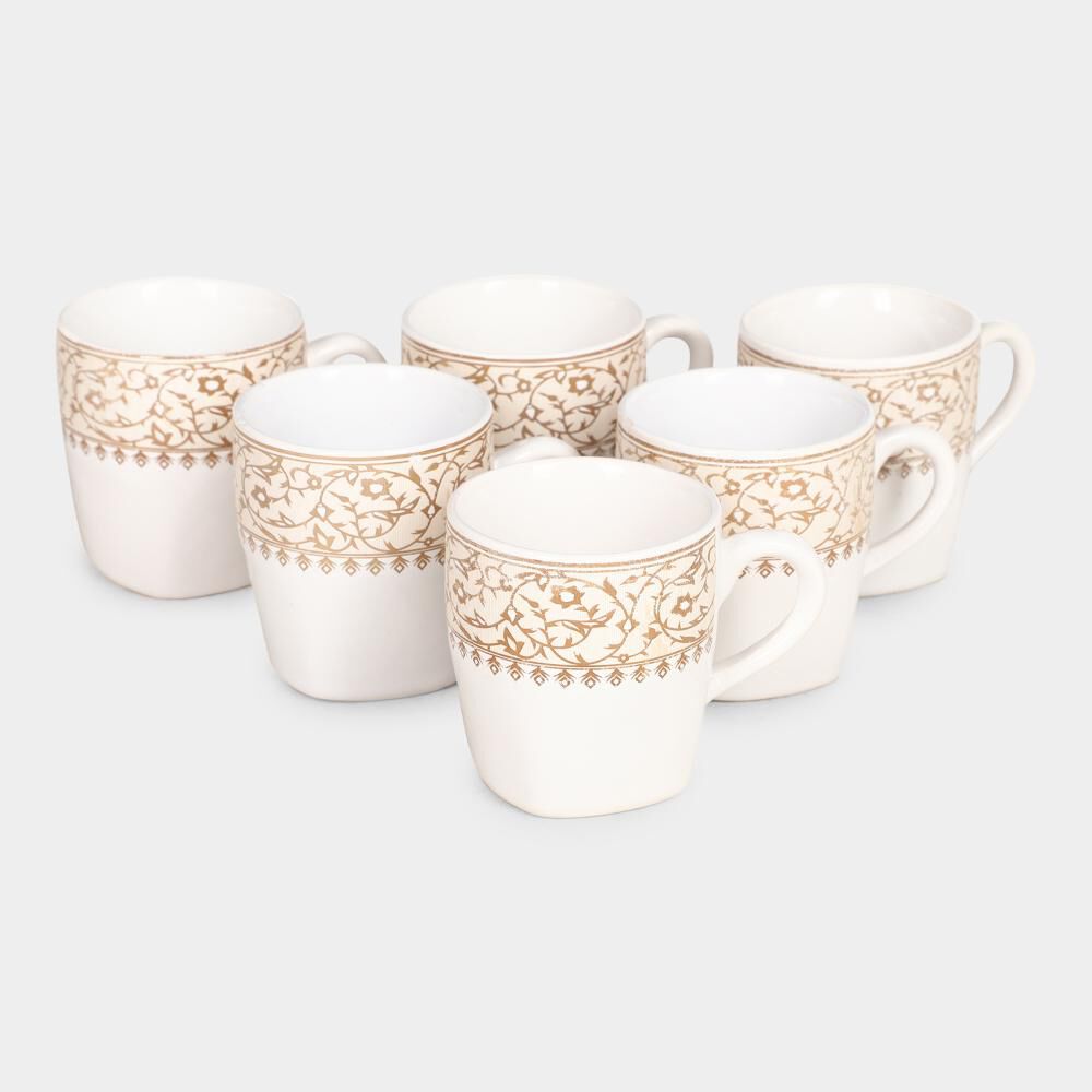 Home Finery                         120ml Stoneware Cup Set of 6