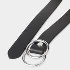 Woman's Black Polyurethane Belt, , small