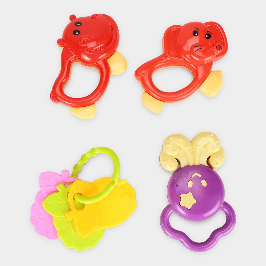 Kid's Multi-Color Baby Rattles and Teethers Toy Set, , large