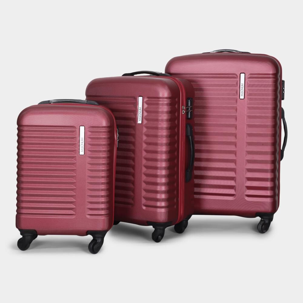 Magnum By Safari 3 Pcs. 4 wheel Polypropylene Hard Case Trolley Small Medium Large Vishal Mega Mart India