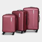 4-Wheel Wine Polypropylene Hard Case Trolley, Small + Medium + Large, , small image number null