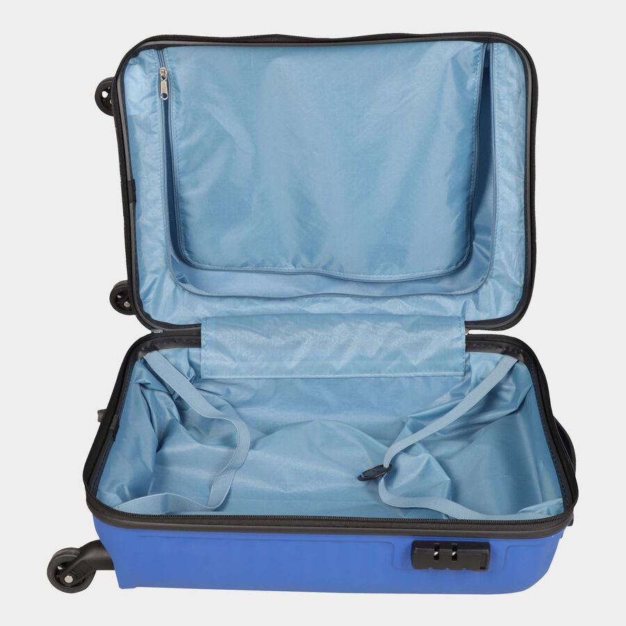 4-Wheel Blue PVC Matee Hard Case Trolley, Small, , large image number null