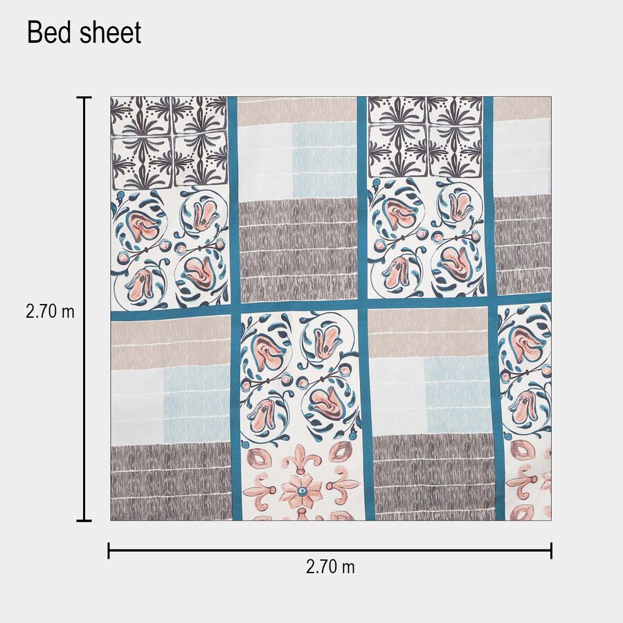 120 GSM Green Microfiber Double Bedsheet With Pillow Cover, , large image number null