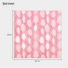 Pink Cotton Blend Double Bedsheet with Pillow Cover, , small