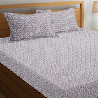 120 GSM Blue Polycotton Double Bedsheet, , small image number null