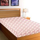 Pink Floral Printed Single Bedsheet, , small
