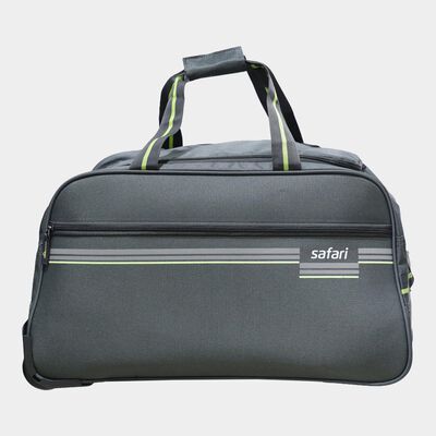 2 Wheels Dark Grey Polyester Duffle Trolley,Small 