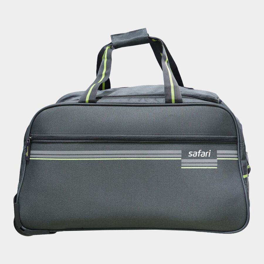 2 Wheels Dark Grey Polyester Duffle Trolley,Small , , large