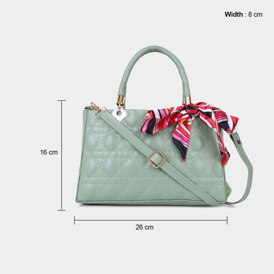 Women's Light Green Polyurethane Hand Bag, , large image number null
