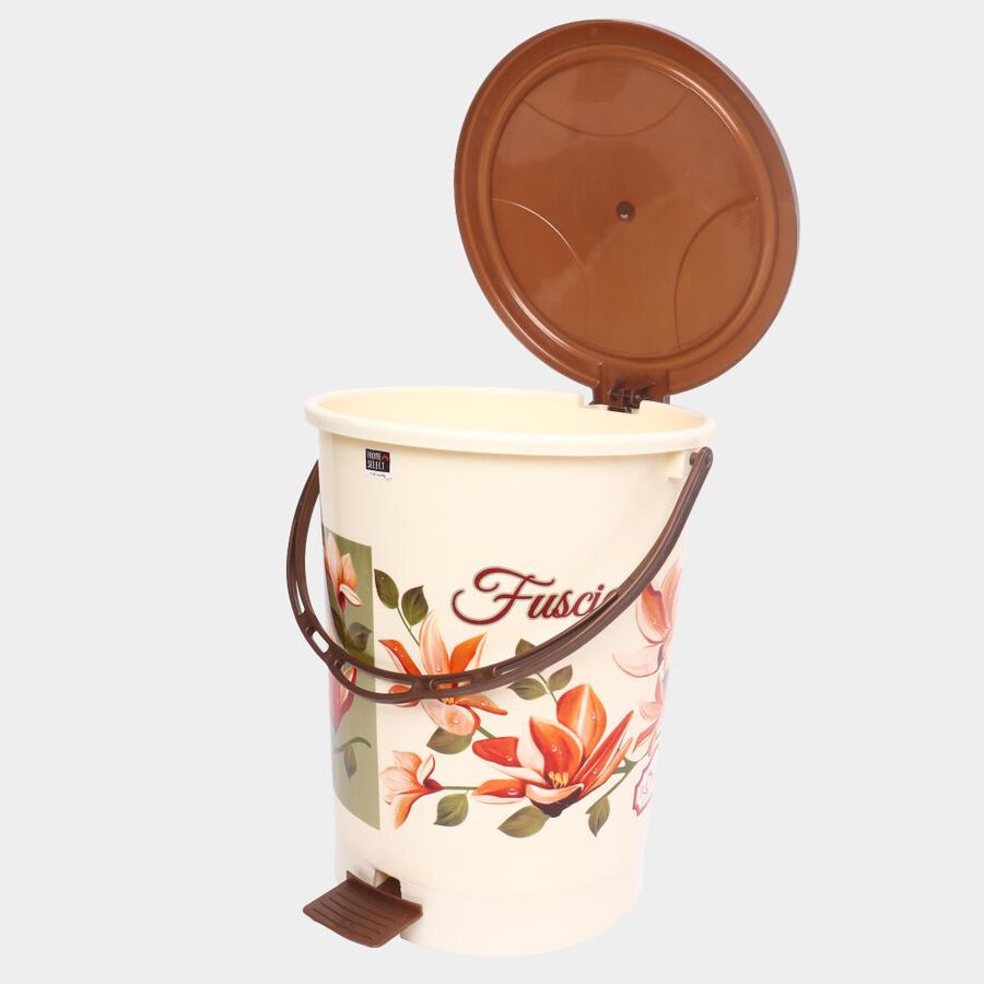 16 L Off-White Plastic Dustbin, , large image number null