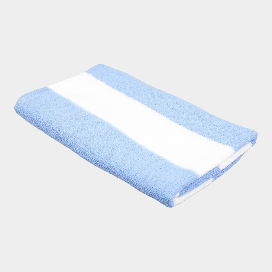 180 GSM Blue Cotton Blend Bath Towel, , large image number null