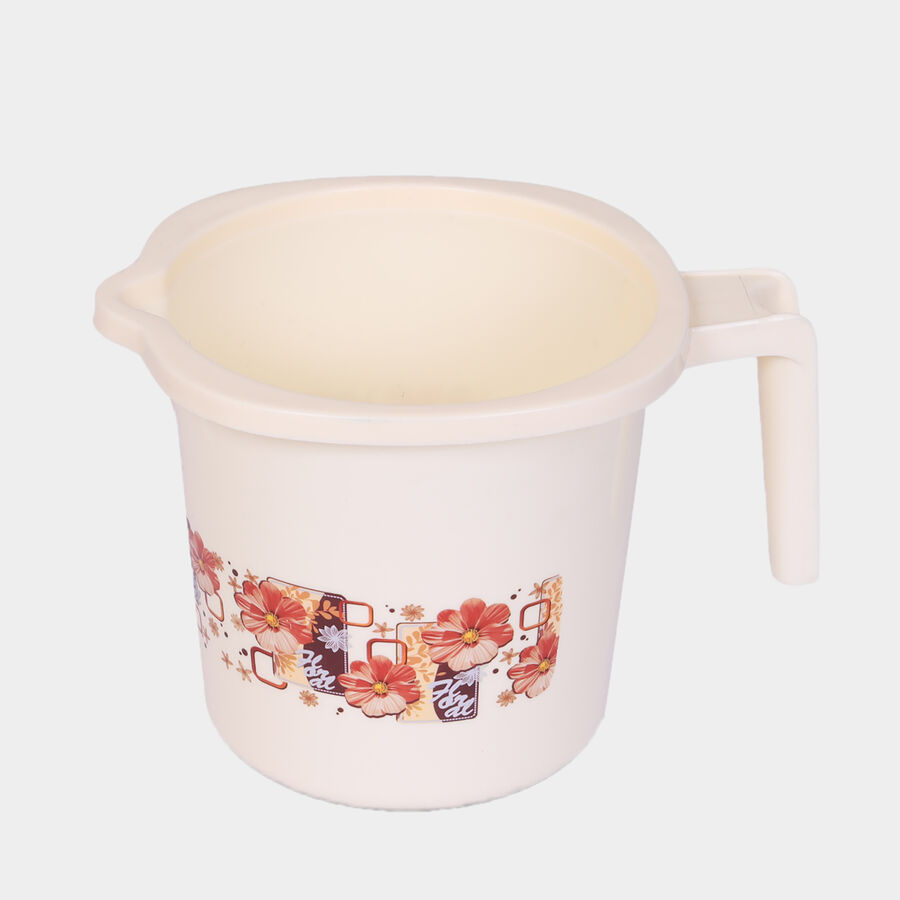 Plastic Bath Mug Plastic Printed Bath Mug, 1 L - Colour/Design May Vary, , large image number null