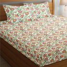 120 GSM Blue Microfiber Double Bedsheet With Pillow Cover, , small image number null