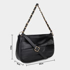 Woman's Black Polyurethane Bag, , small