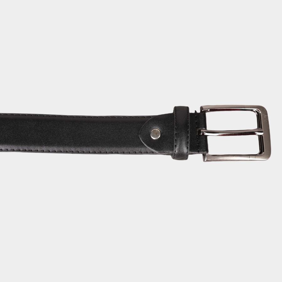 Men's Black Polyurethane Formal Belt, , large