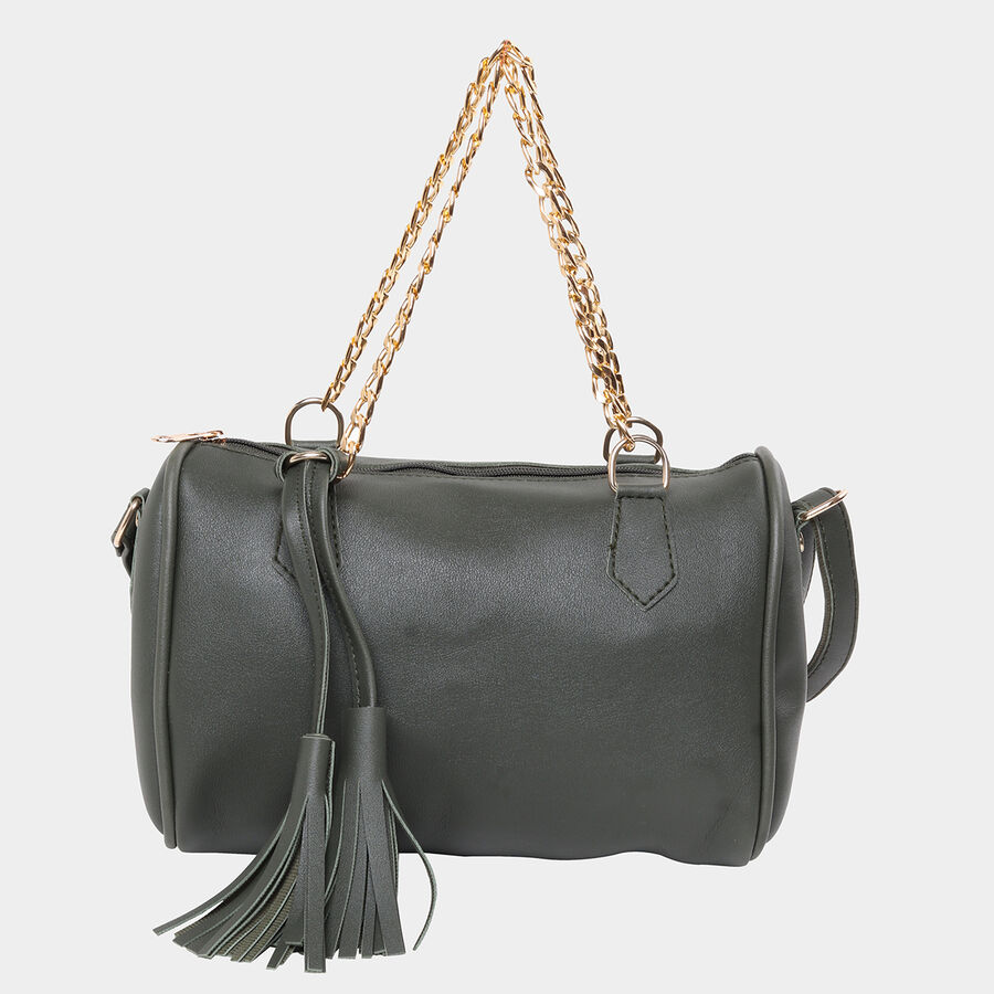 Women Embellished Olive Sling Bag, , large image number null