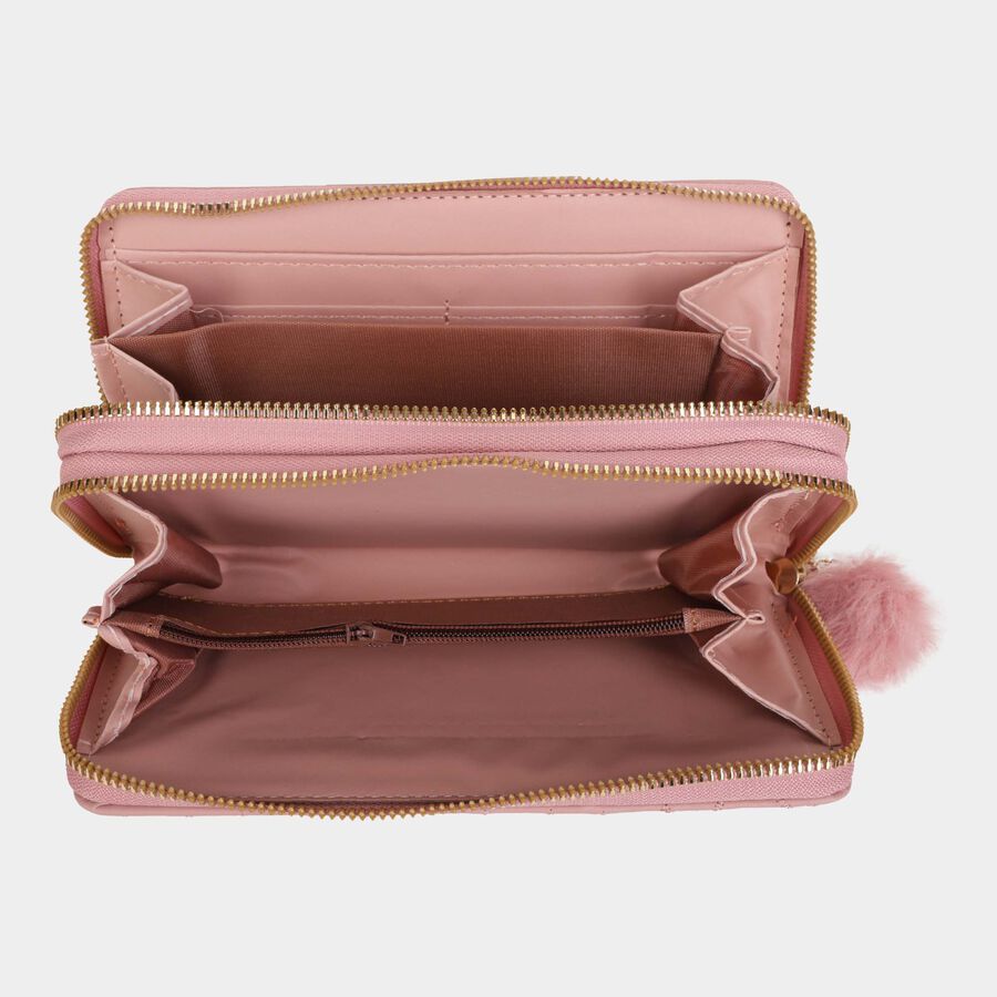 Women's Polyurethane Zipper Clutch Bag, , large image number null