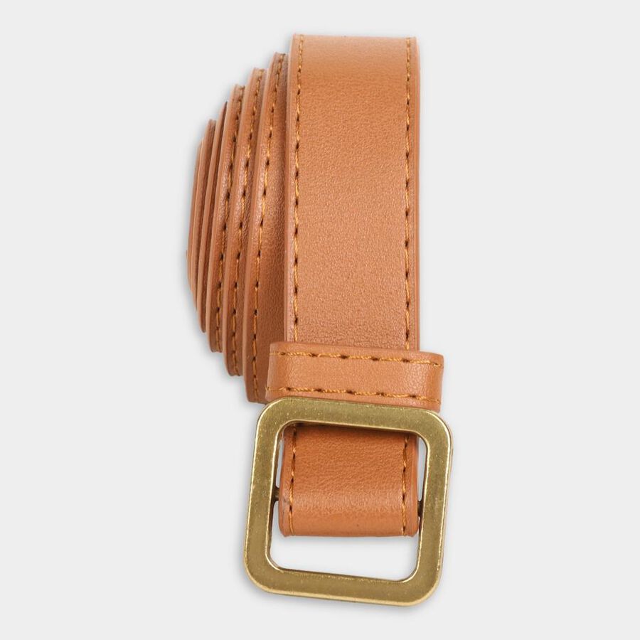 Women's Beige Polyurethane Belt, , large image number null