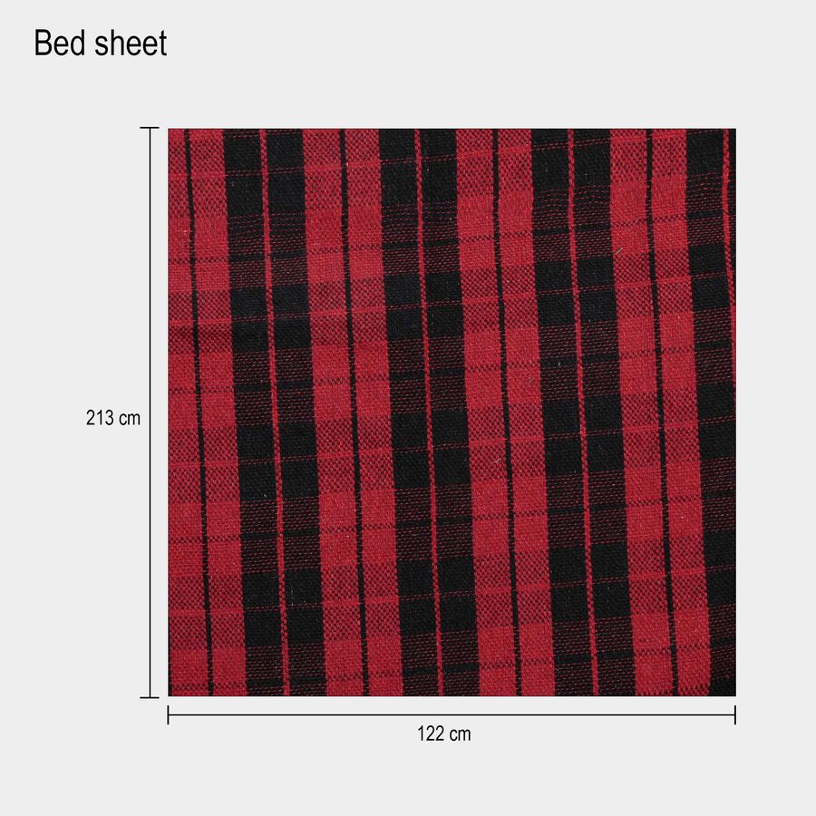 Checks Single Bed Cover without pillow cover, , large image number null
