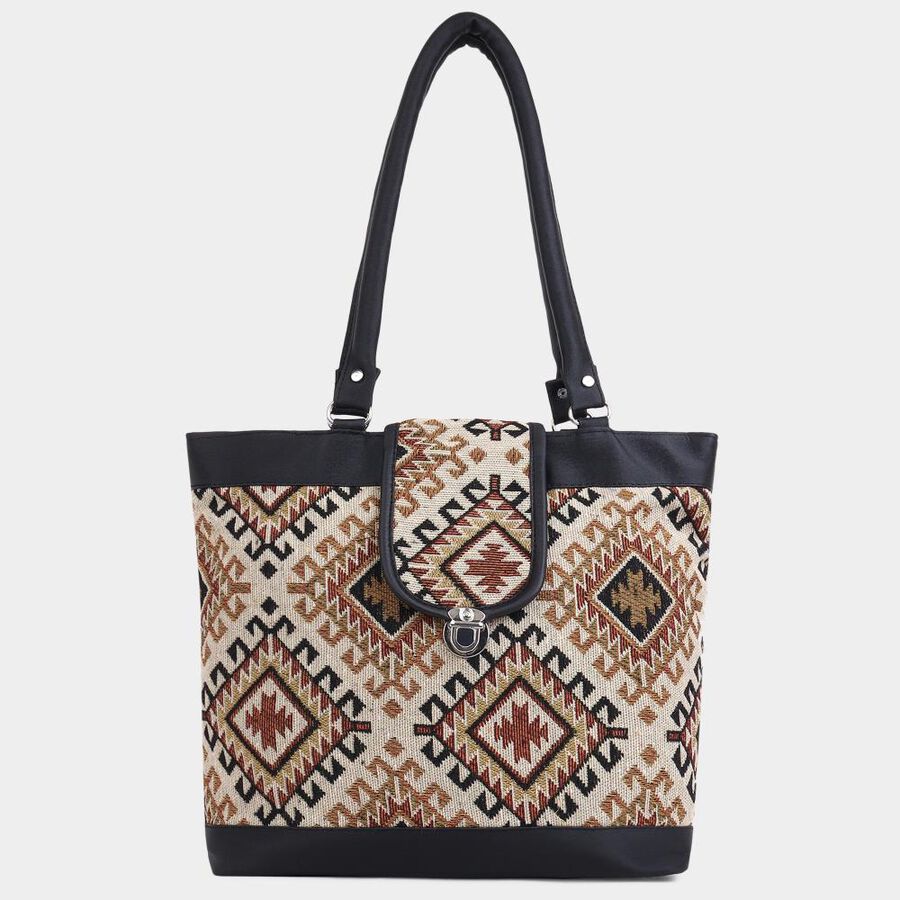 Women's Beige Fabric Hand Bag, , large image number null