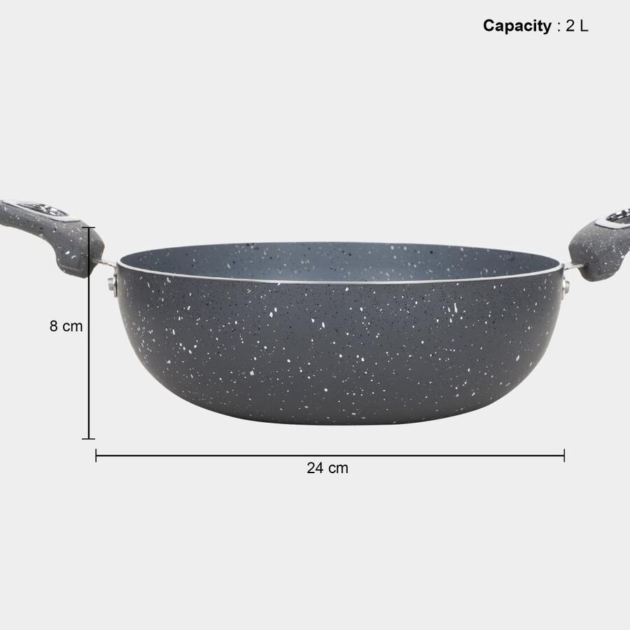 2 L Non-Stick Kadhai, 24 cm Dia., Induction Compatible, , large image number null