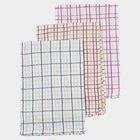White Cotton Kitchen Napkin Set of 3, , small