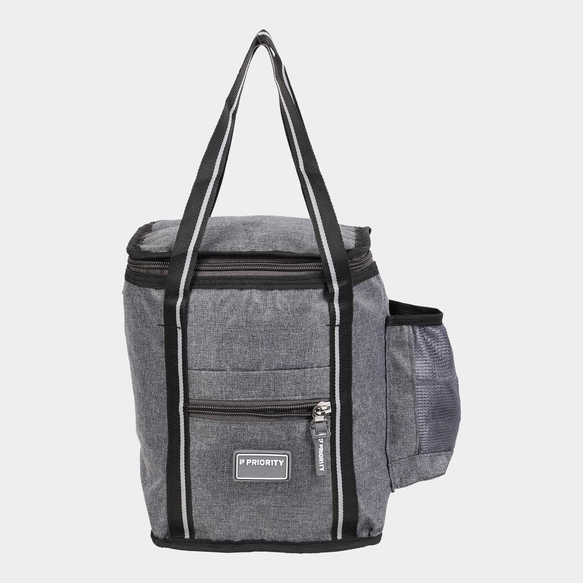 Priority Lunch bag with Zip Closure Bottle Pouch Vishal Mega Mart India