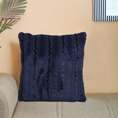 Navy Blue Textured Cushion