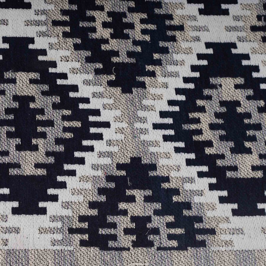 Blue Jacquard Poly Cotton Carpet, , large image number null