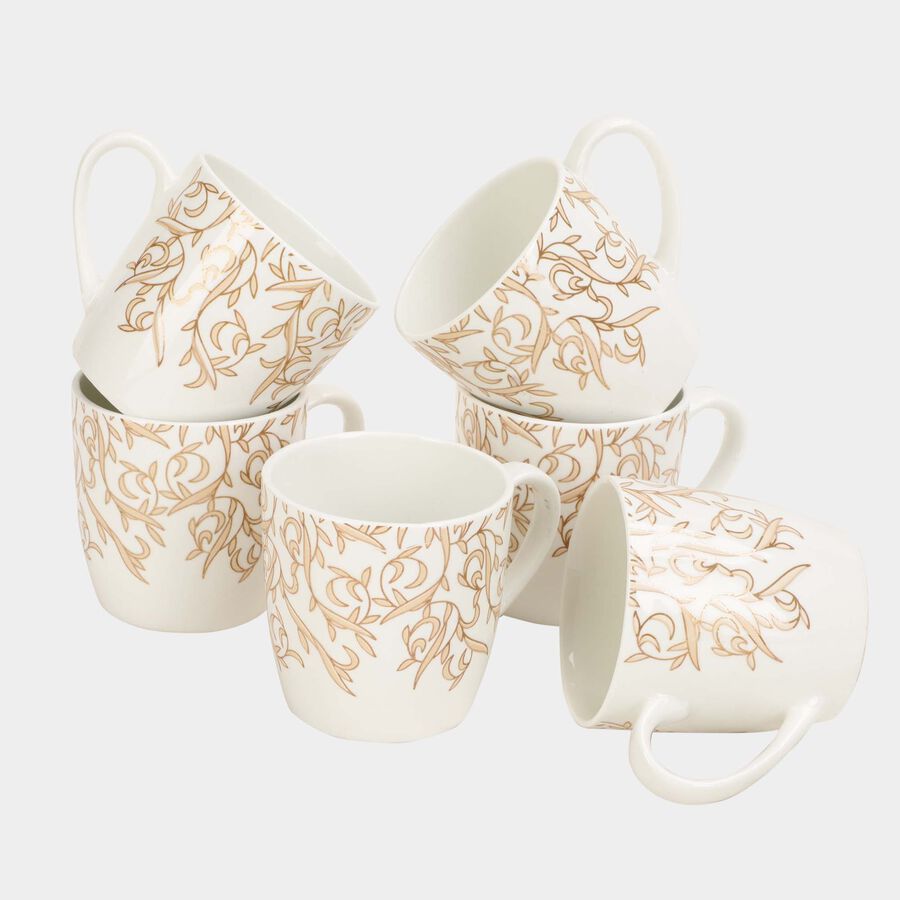 Bone China Mug, 180 ml, Set of 6, , large image number null