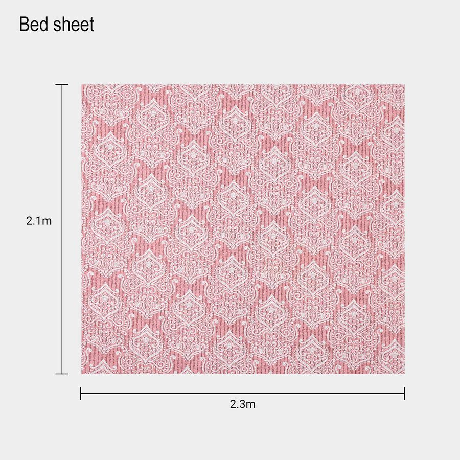 104 TC Cotton Double Bedsheet With 2 Pillow Covers, , large image number null
