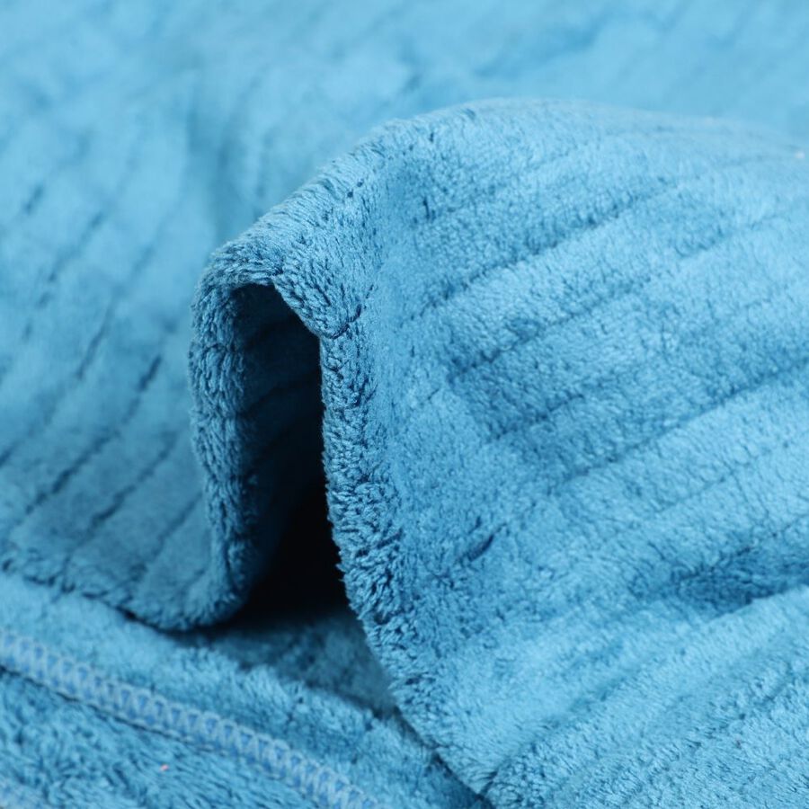 280 GSM Teal Blue Microfiber Bath Towel, , large