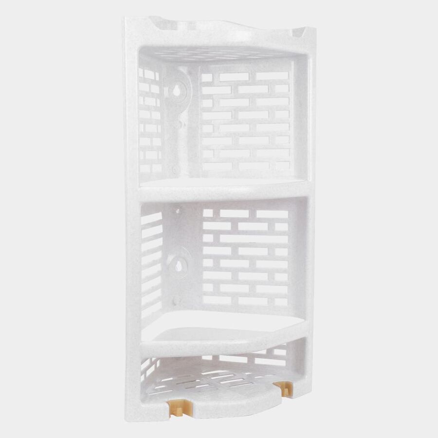 White Plastic Bathroom Stand, , large image number null