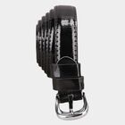 Women's Black Polyurethane Belt, , small